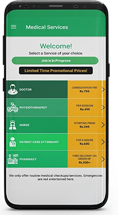 Healer Mobile App Screen